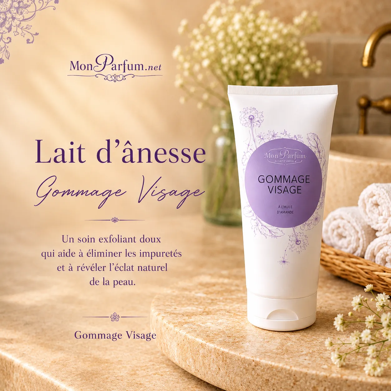GOMMAGE VISAGE 75 ML<br>au lait ânesse
