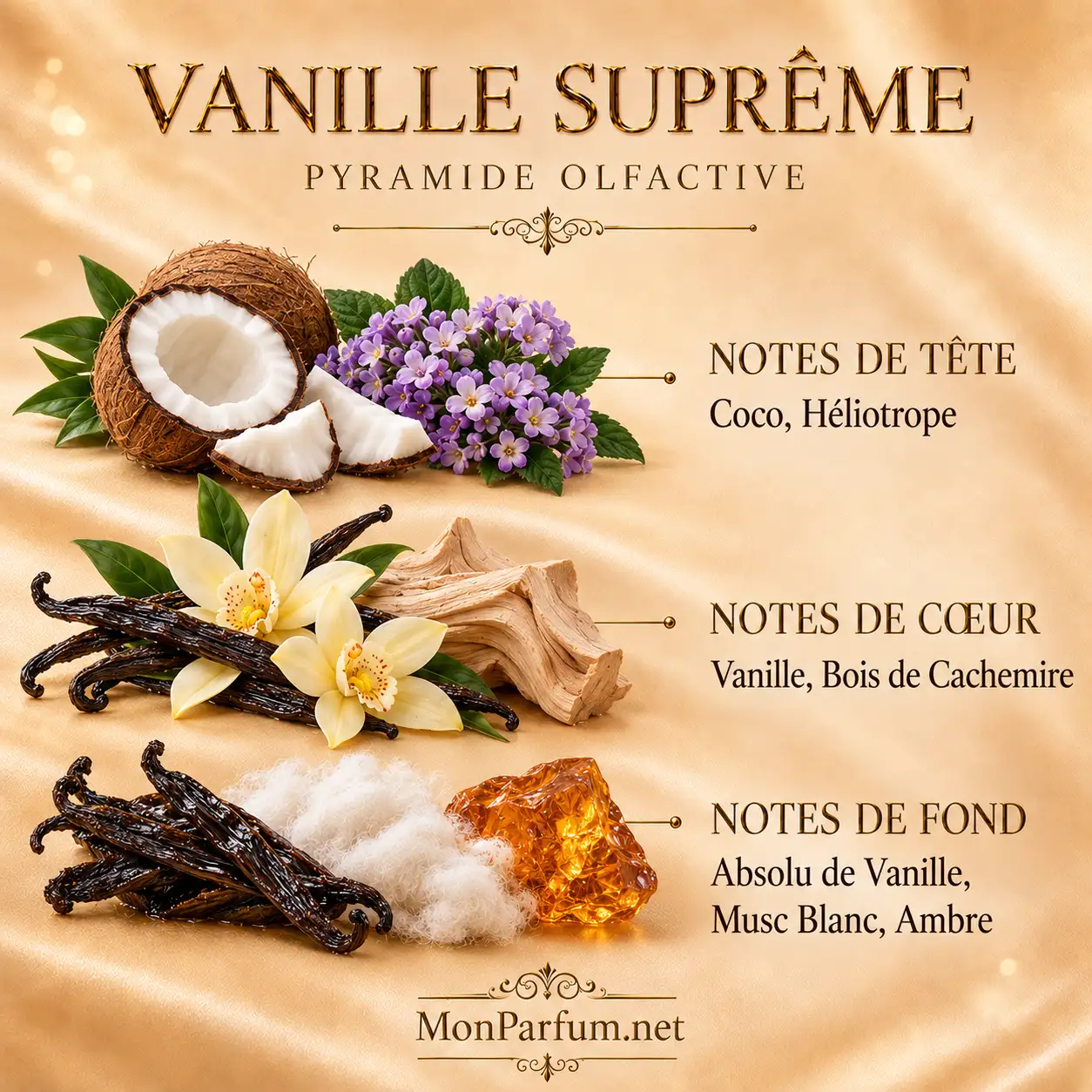Pyramide olfactive Vanille Suprême club parfum